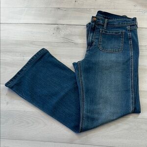 GAP 70s Flare High Rise Jeans Size 31/12R Blue Denim